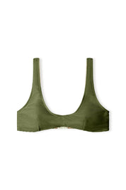 Signature Crop Bralette Top - Khaki