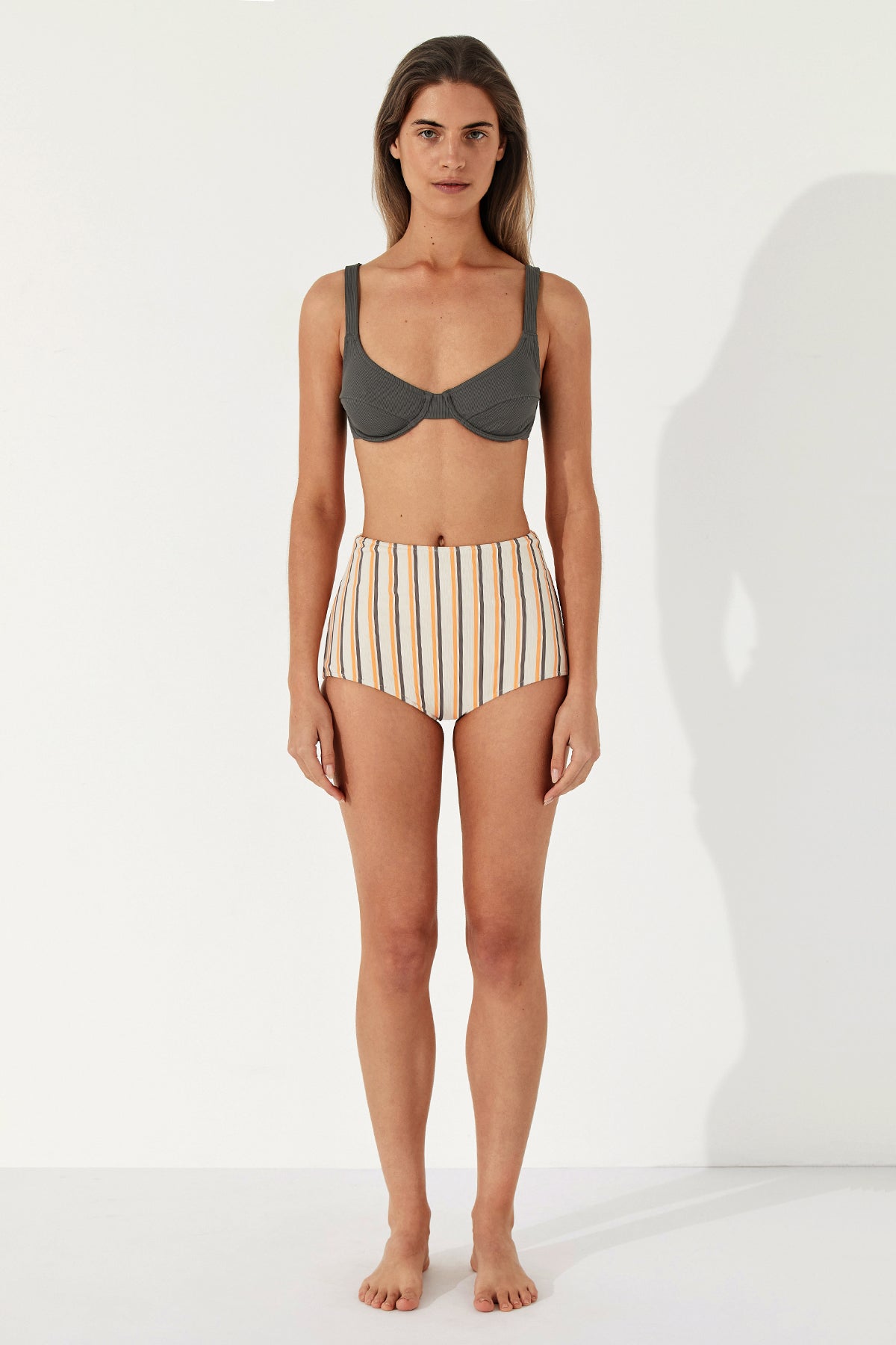 Licorice Stripe Rib Boy Short