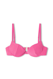 Guava Towelling Balconette Bra Cup