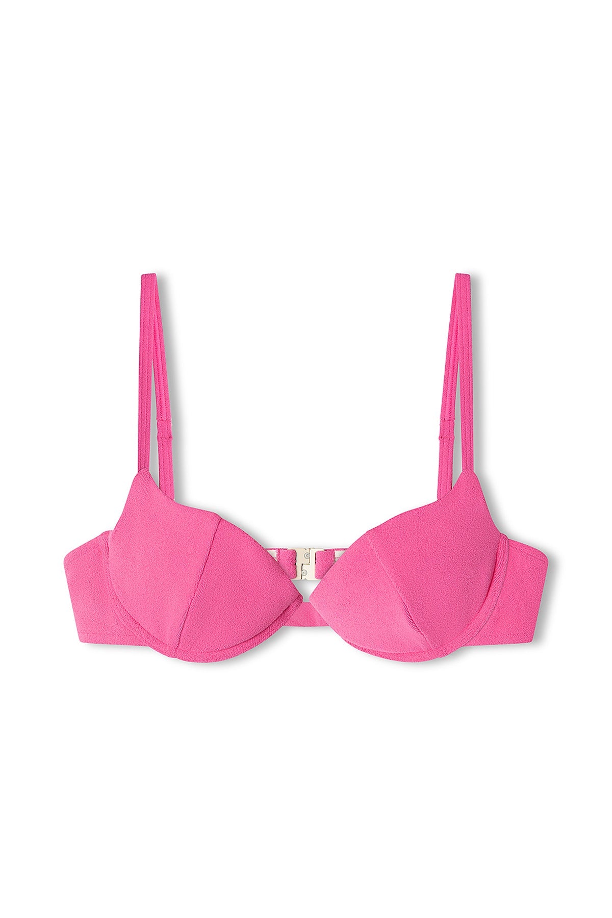 Guava Towelling Balconette Bra Cup