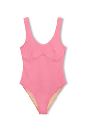 Signature Bralette One Piece - Flamingo Pink