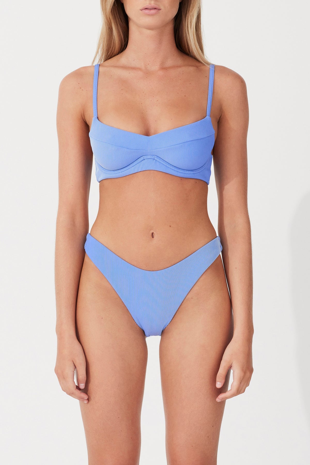 Sky Stripe Rib Curve Brief