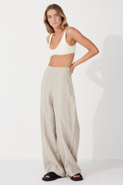 Husk Contrast Linen Pant