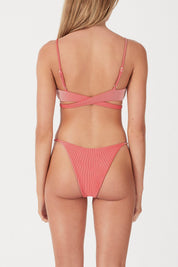 Chilli Stripe Rib Curve String Brief