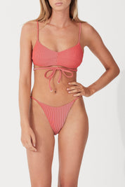 Chilli Stripe Rib Curve String Brief