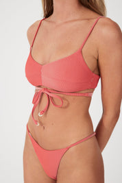 Chilli Stripe Rib Curve String Brief