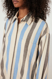 Sky Stripe Organic Cotton Blend Shirt