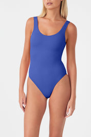 Signature Scooped Back One Piece - Deep Blue