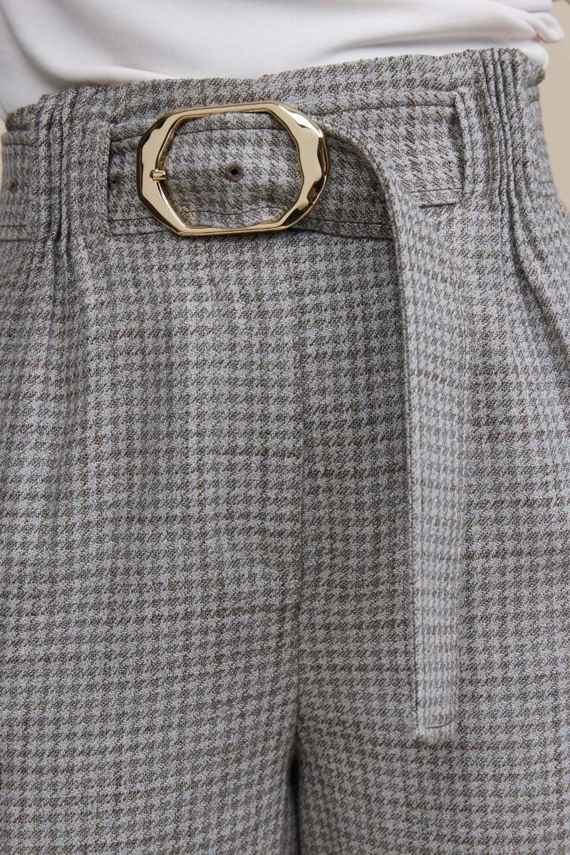 Pacific Pant Grey Houndstooth