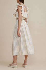 Maxwell Skirt Mango Stripe