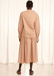 Faith Shirred Top Camel