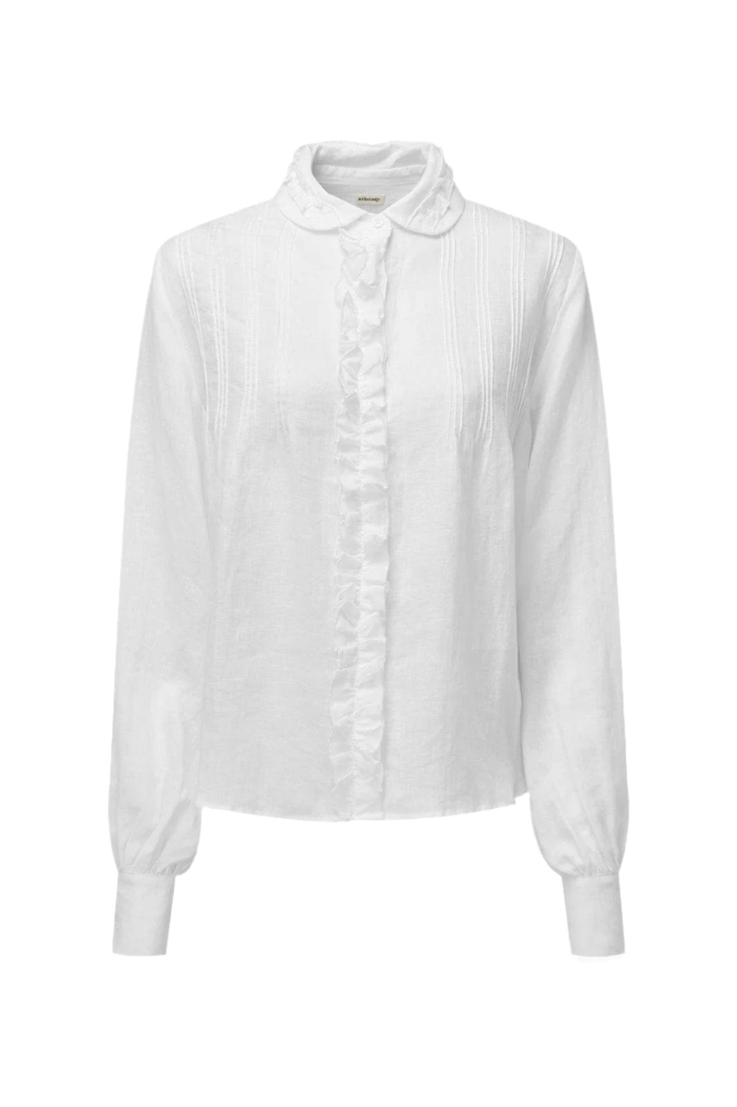 arkitaip Blouses The Johana Linen Blouse in white