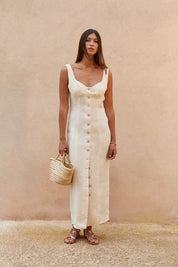 arkitaip Maxi Dresses The Alice Bustier Dress in vanilla - Sample