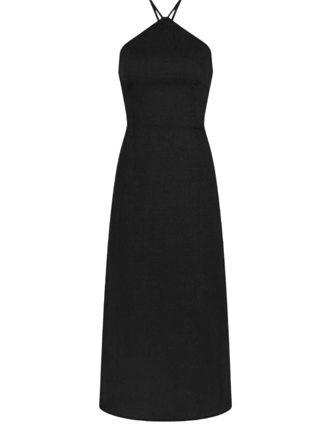 arkitaip Maxi Dresses The Rita Halterneck Dress in black