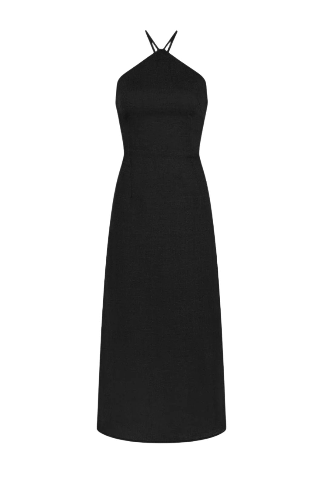 arkitaip Maxi Dresses The Rita Halterneck Dress in black