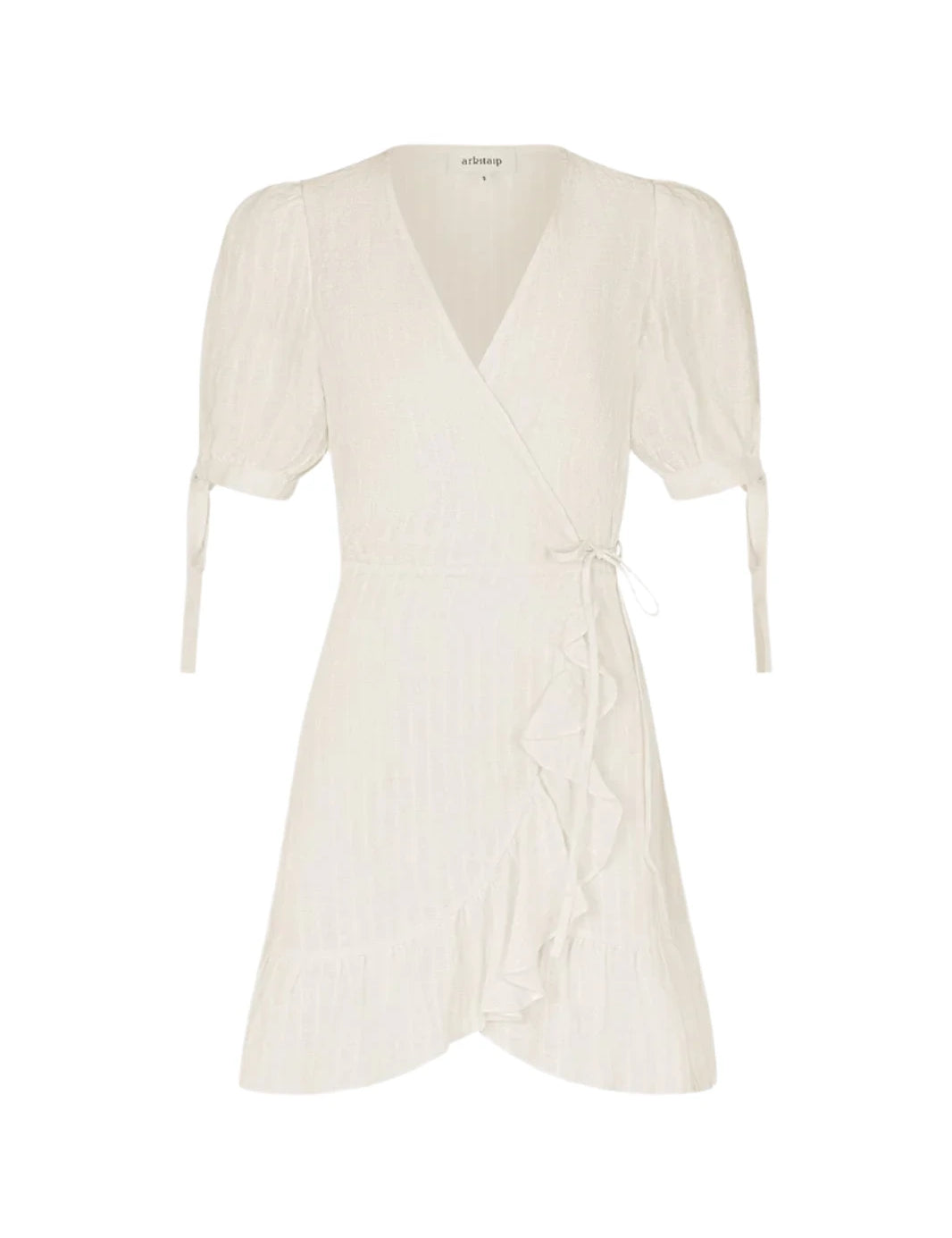 arkitaip Mini Dresses The Catalina Mini Wrap Dress in off-white