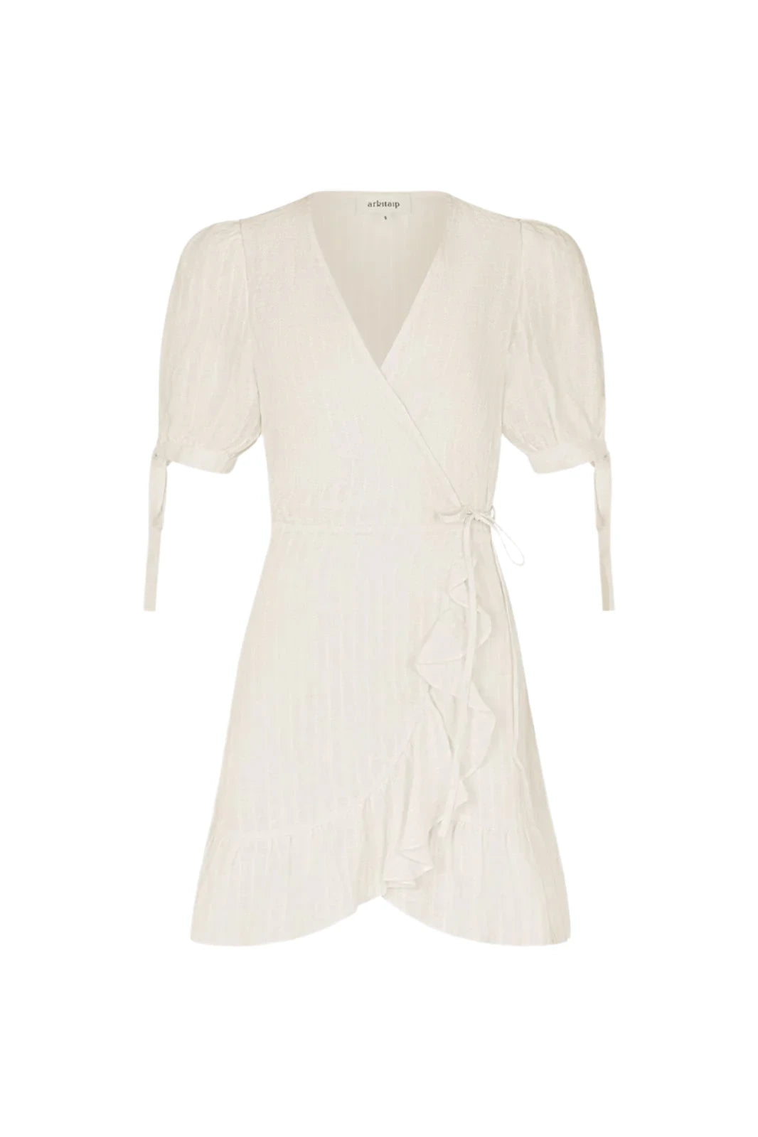 arkitaip Mini Dresses The Catalina Mini Wrap Dress in off-white