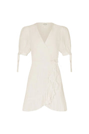 arkitaip Mini Dresses The Catalina Mini Wrap Dress in off-white