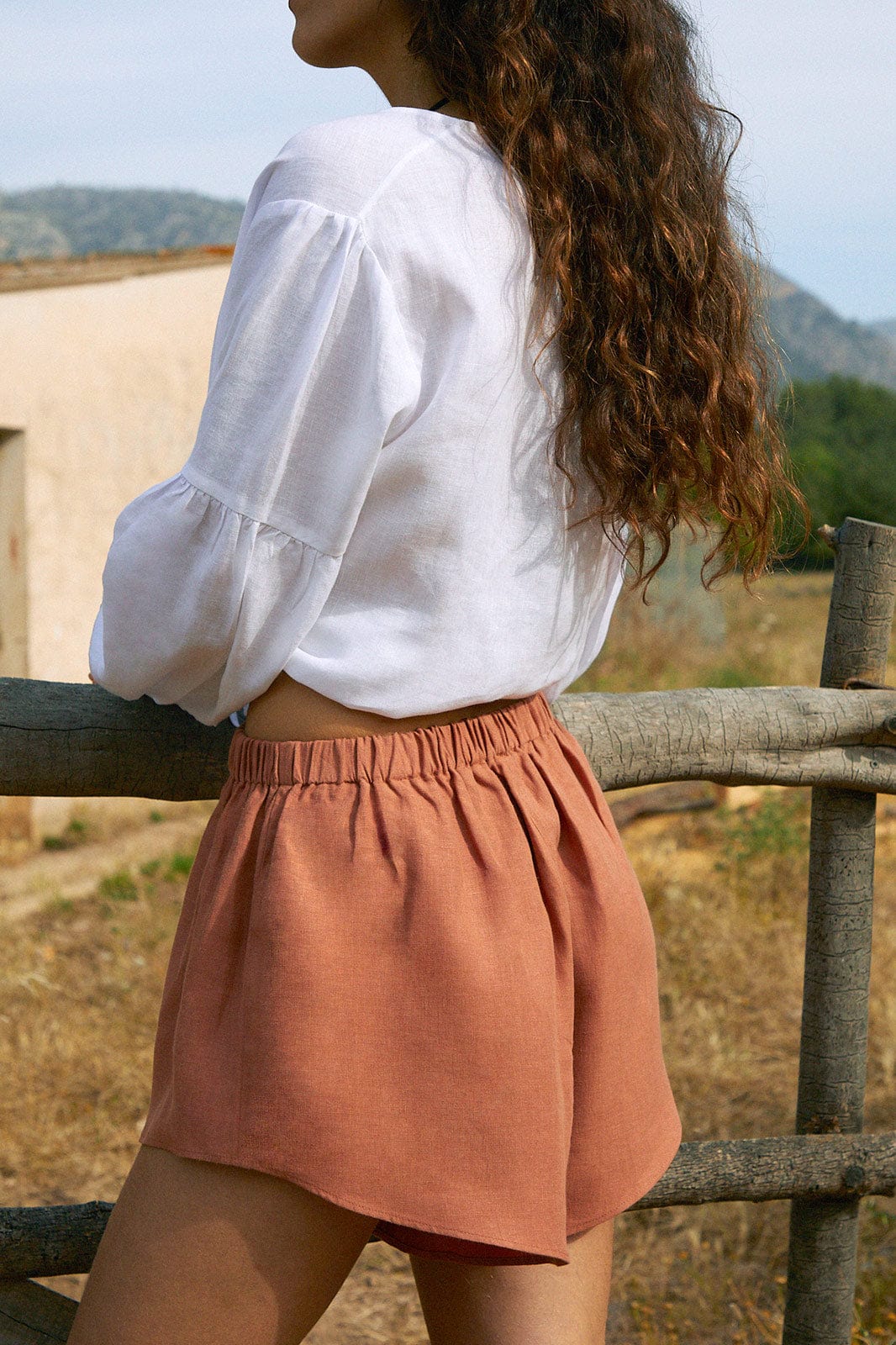 arkitaip Shorts The Stella Shorts in tangerine - SAMPLE