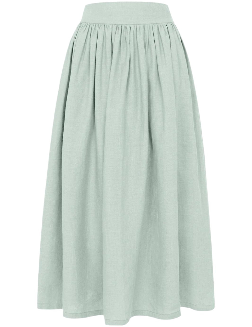 arkitaip Skirts The Paulina Midi Skirt in mint