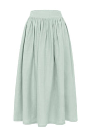 arkitaip Skirts The Paulina Midi Skirt in mint