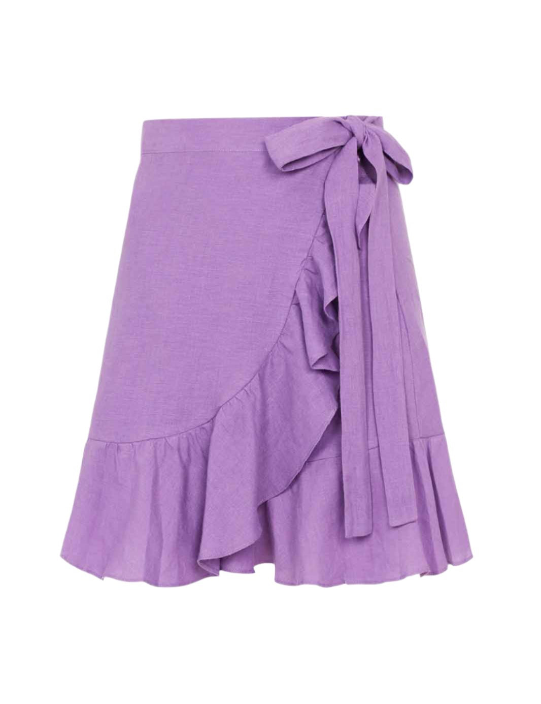 arkitaip Skirts The Sharon Ruffled Mini Skirt in Purple - Archive Sale