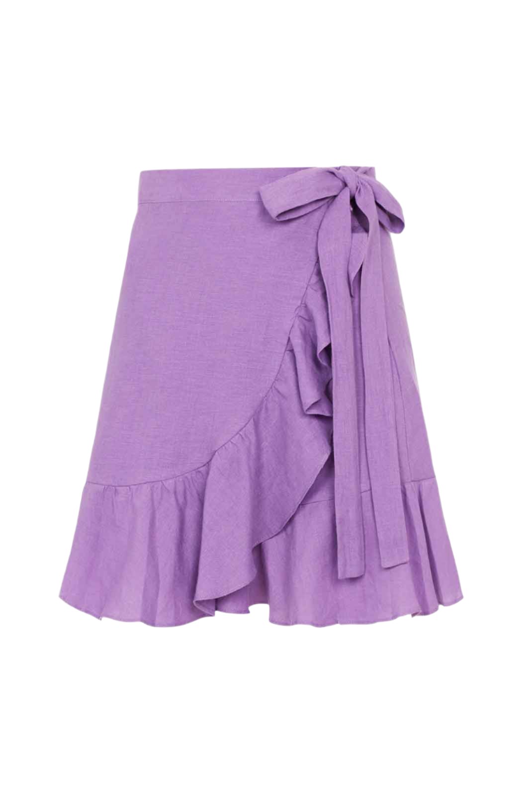 arkitaip Skirts The Sharon Ruffled Mini Skirt in Purple - Archive Sale