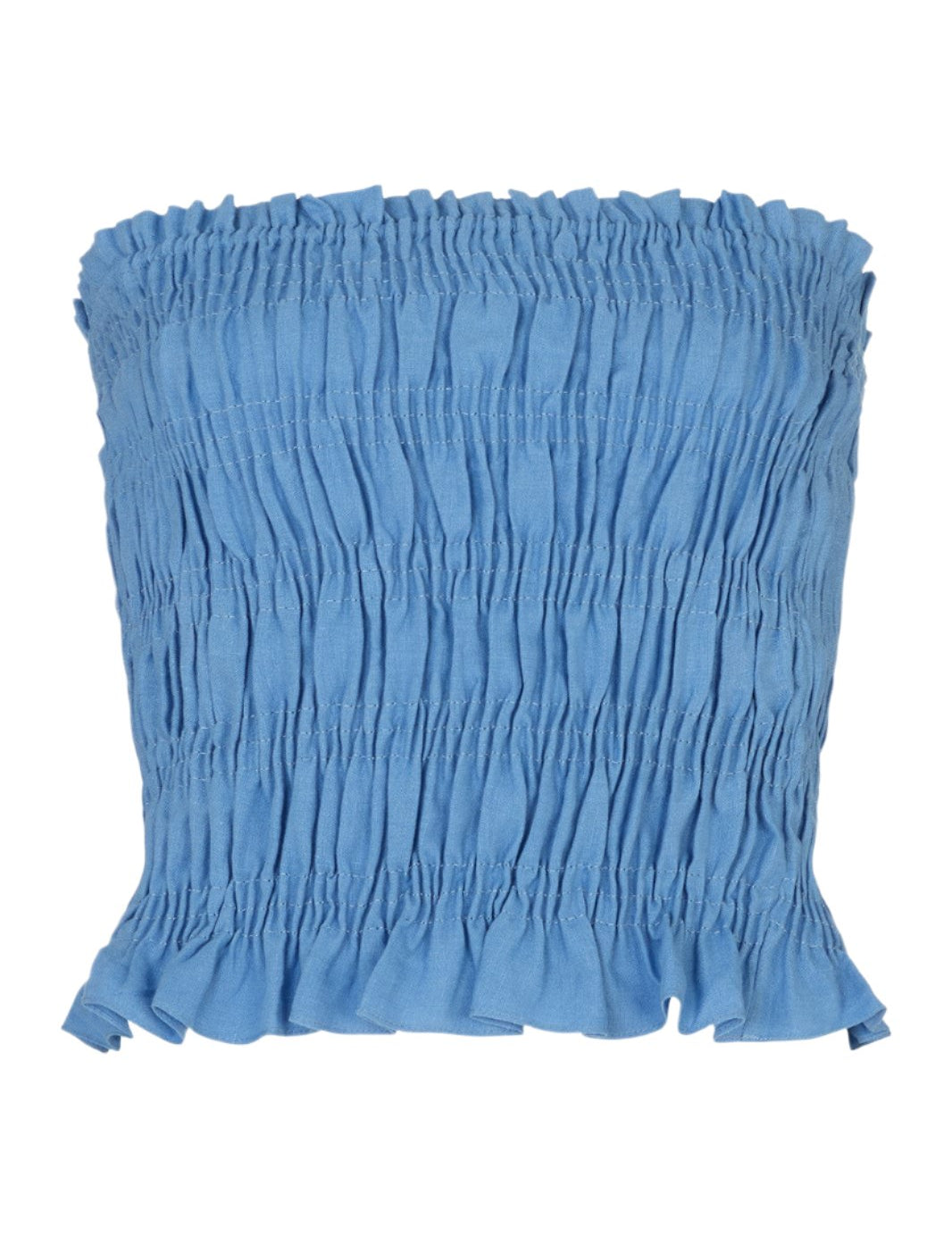  poppy blue The Milou Smocked Tube Top in poppy blue