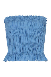 arkitaip Tops OS / poppy blue The Milou Smocked Tube Top in poppy blue