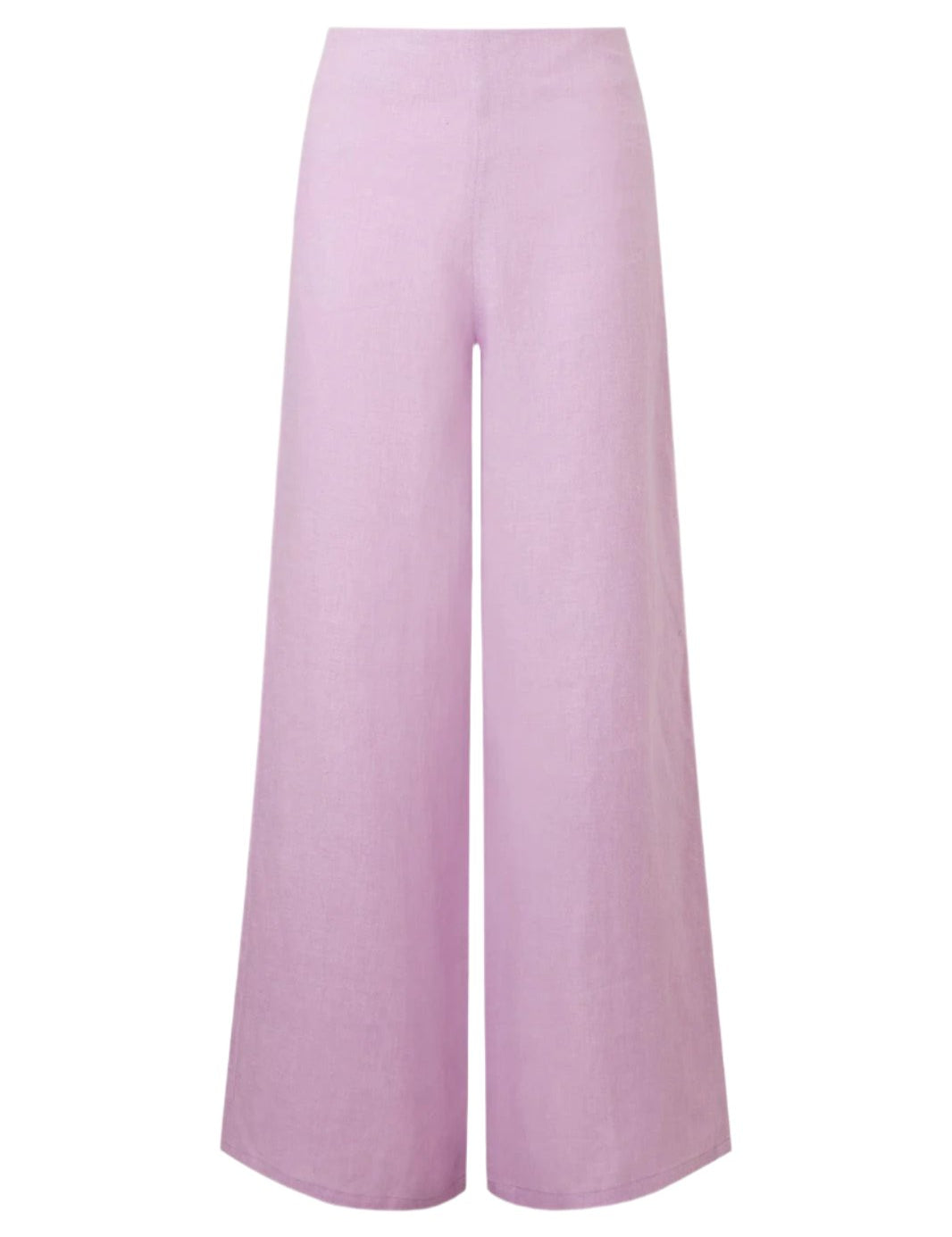 arkitaip Trousers The Clara Flared High-Rise Linen Trousers in lavender