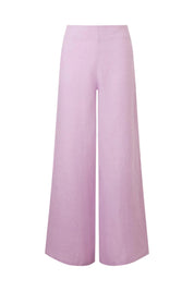 arkitaip Trousers The Clara Flared High-Rise Linen Trousers in lavender