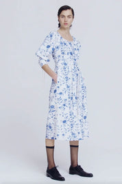 Vela Dress with belt Azzure Floral