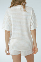 Lyra Tshirt - Sand Stripe