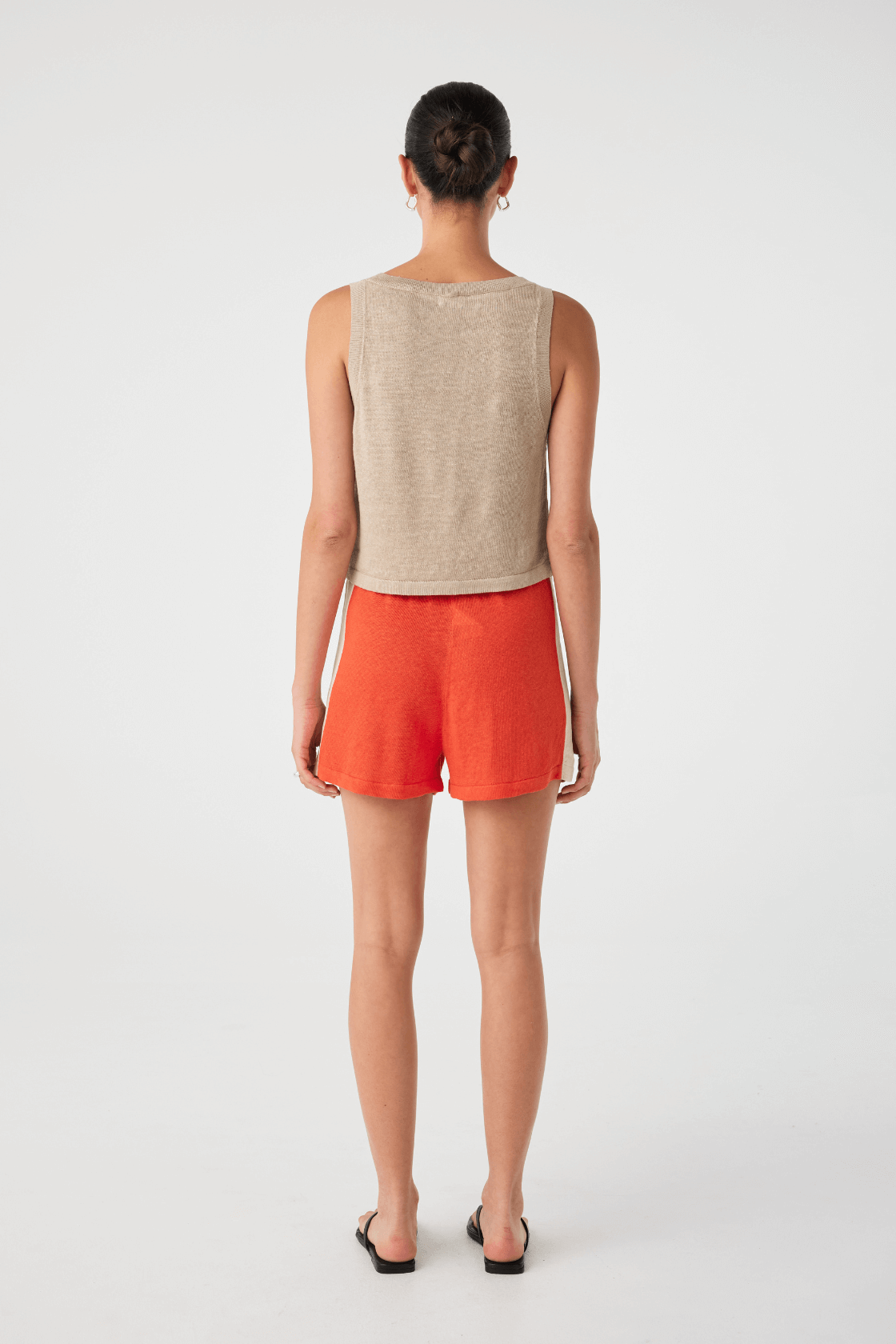 Larri Linen Short - Hibiscus & Sand