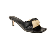 Kendall Knot Kitten Heel - Black/Natural