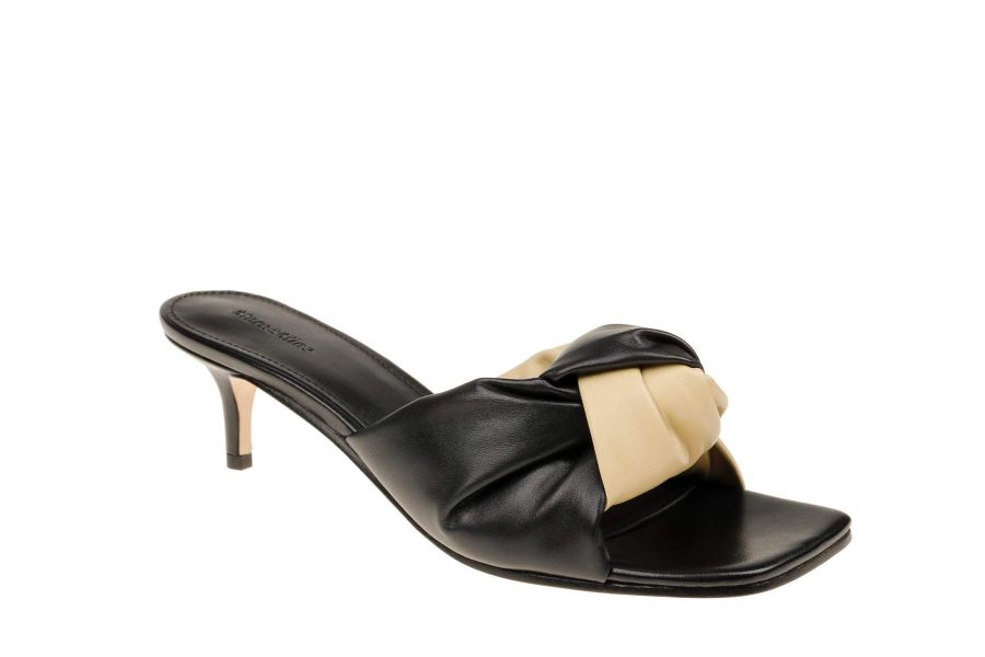 Kendall Knot Kitten Heel - Black/Natural