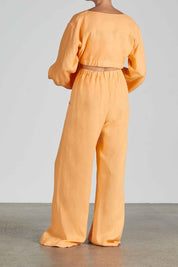 Tobago Organic Linen Top  Melon