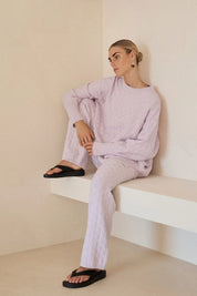 Sierra Organic Knit Pant - Lilac