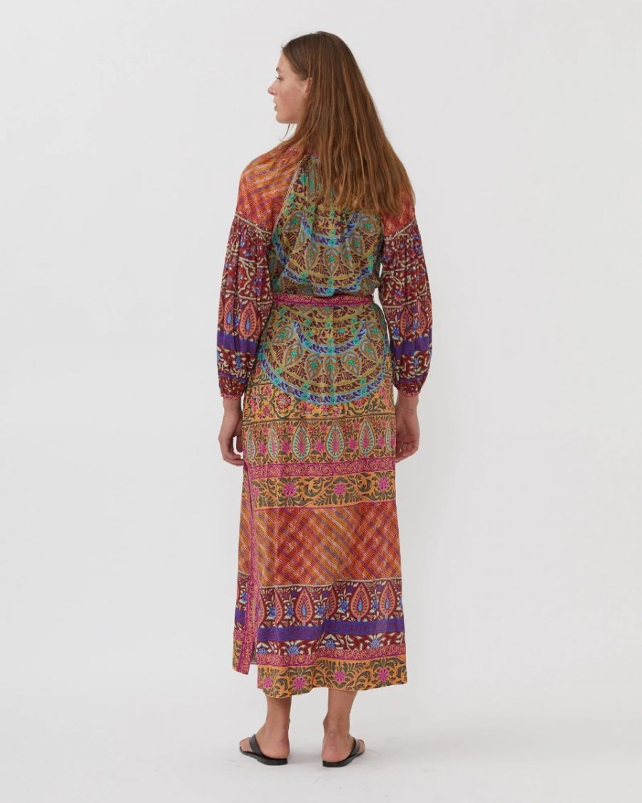 Es Canar Smock Maxi Dress