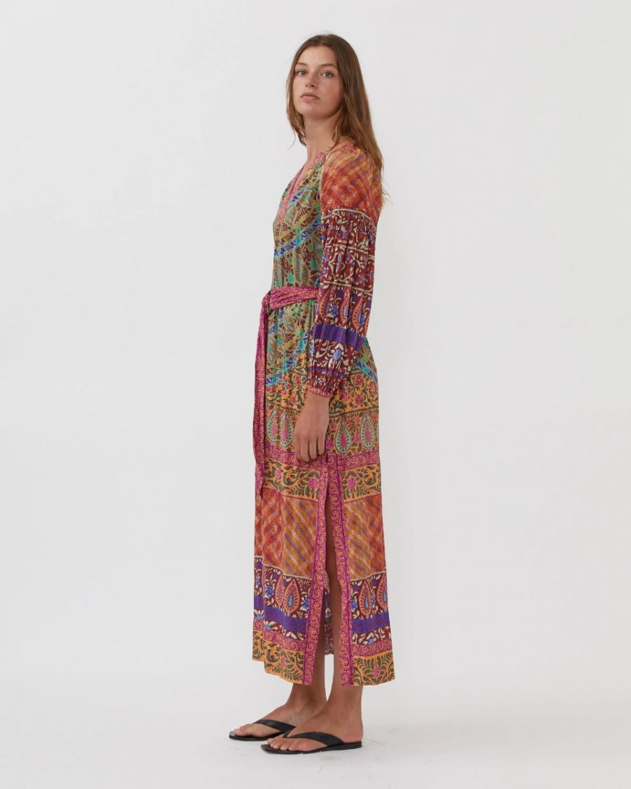 Es Canar Smock Maxi Dress