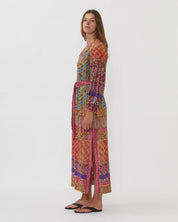 Es Canar Smock Maxi Dress