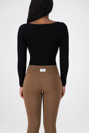 Catania Rib Knit Bodysuit Black
