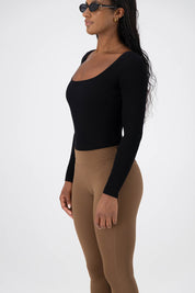 Catania Rib Knit Bodysuit Black