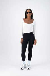 Catania Rib Knit Bodysuit White