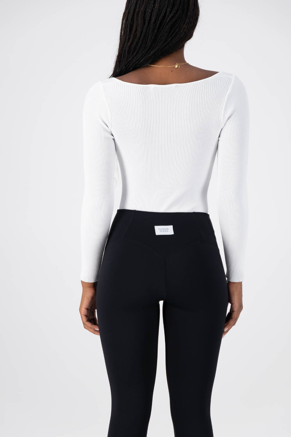 Catania Rib Knit Bodysuit White