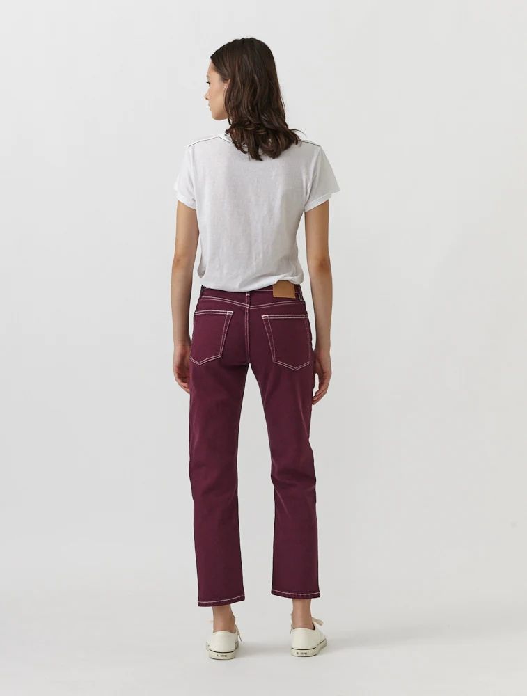 Classic Mid-Rise Jean - Burgundy