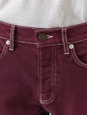 Classic Mid-Rise Jean - Burgundy