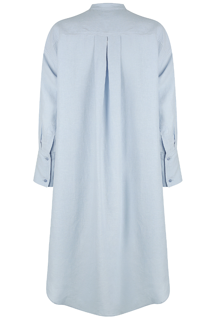 Classic Linen Shirtdress Sky