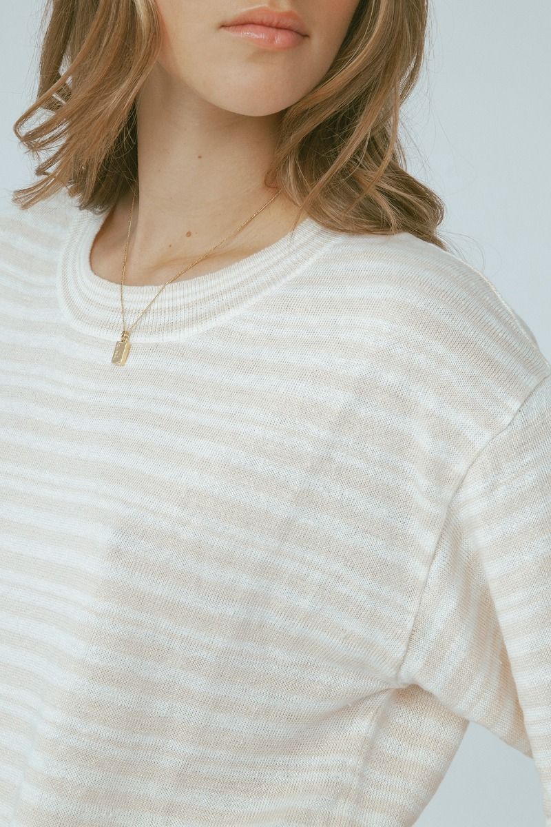 Lyra Tshirt - Sand Stripe