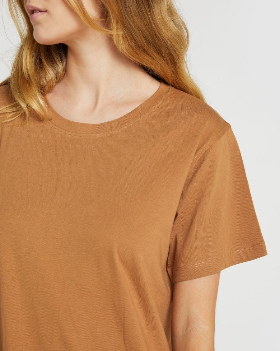 The Boxy Tee Dress Tobacco Brown